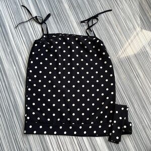 Zack London Tie Strap Polka Dot Top
